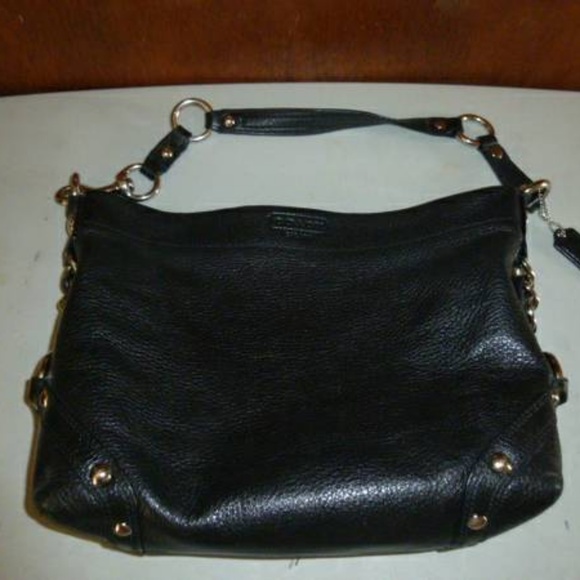 Coach Black Leather Carly Bag - Picture 2 of 8